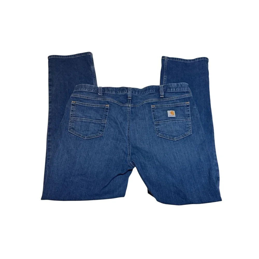 Carhartt Relaxed Fit Jeans Mens 42x34 Blue Denim Medium Wash ‎ (42x32 Actual) - Picture 2 of 7